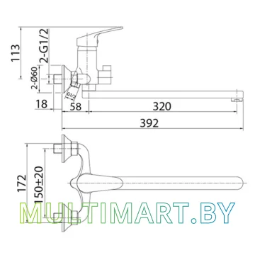 Смеситель Milardo Simp SIMSB02M10 картинка 3